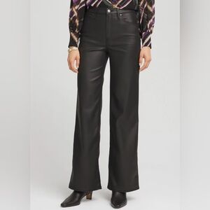 Chico’s High Rise Wide Leg Coated Denim - So Slimming - Size 3R - NEW
